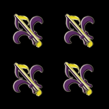 Purple & Gold Logo sports bra