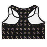 Purple & Gold Logo sports bra