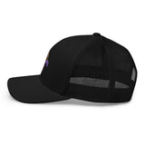 Embroidered snap back trucker cap